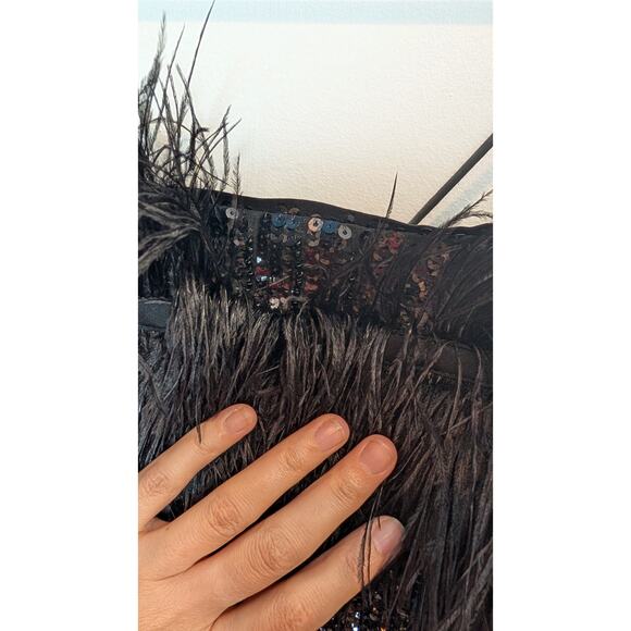 NBD Revolve Sequin Feather Black Mini Dress - Picture 10 of 11
